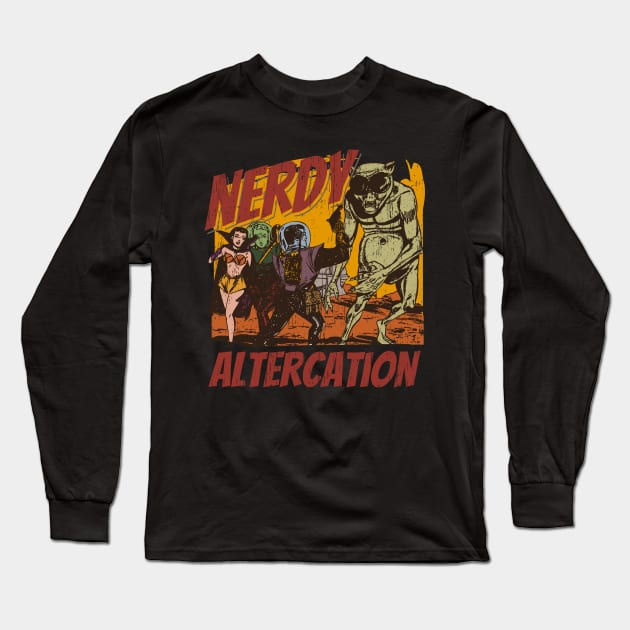 Nerdy altercation distressed worn out Long Sleeve T-Shirt by SpaceWiz95